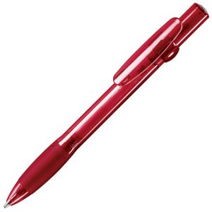 allegra lx, ручка шариковая с грипом, прозрачный красный, пластик