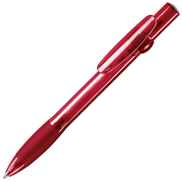 ALLEGRA LX, ручка шариковая с грипом, прозрачный красный, пластик - ALLEGRA LX, ручка шариковая с грипом, прозрачный красный, пластик