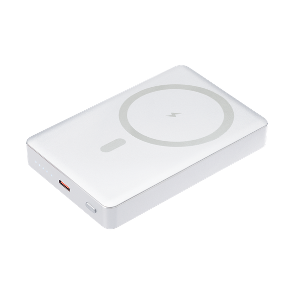 Внешний аккумулятор Атлантис Плюс PD (Atlantis PD Plus) 10000mAh с функцией беспроводной зарядки 15W, серебряный