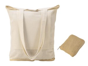 складная сумка jute из хлопка и джута с карманом