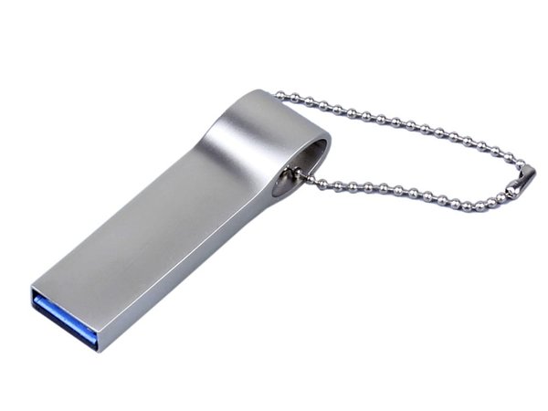USB 2.0-флешка на 128 Гб с мини чипом и боковым отверстием для цепочки - USB 2.0-флешка на 128 Гб с мини чипом и боковым отверстием для цепочки