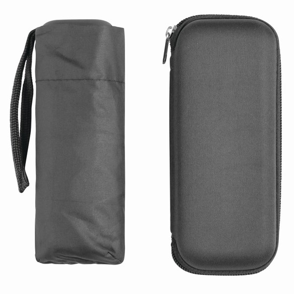 Алюминиевый мини-зонт POCKET, серый - Алюминиевый мини-зонт POCKET, серый