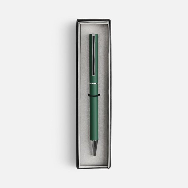 Ручка шариковая Blade Soft Touch в футляре, зеленая