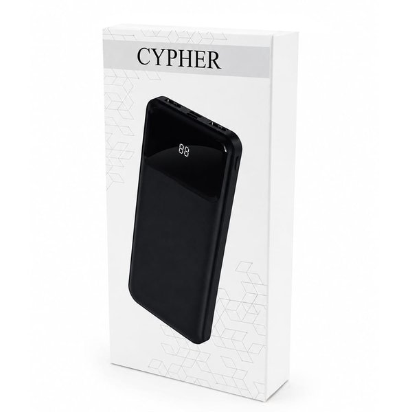 Внешний аккумулятор Cypher 10000 Mah - Внешний аккумулятор Cypher 10000 Mah, черный
