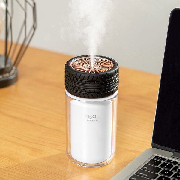 Светодиодный USB увлажнитель Wheel, белый - Светодиодный USB увлажнитель Wheel, белый