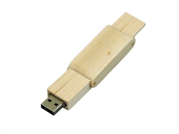 USB 2.0- флешка на 8 Гб прямоугольной формы с раскладным корпусом - USB 2.0- флешка на 8 Гб прямоугольной формы с раскладным корпусом