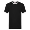 Футболка "Ringer T", черный с белым_2XL, 100% хлопок 165 г/м2