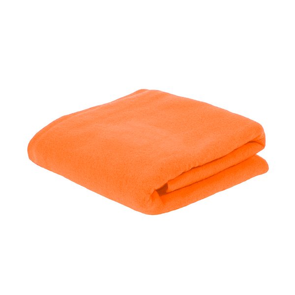 Плед PLAIN, 100х140 см, флис 150 гр/м2, 100% полиэстер - Плед PLAIN; оранжевый; 100х140 см; флис 150 гр/м2