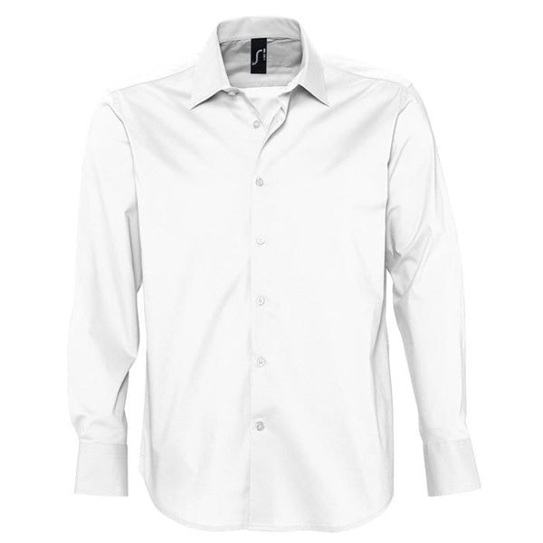 Рубашка мужская BRIGHTON 140 - Рубашка "Brighton", белый_2XL, 97% хлопок, 3% эластан, 140г/м2
