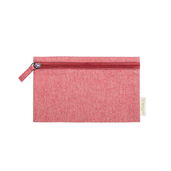 Косметичка HALGAR, рециклированный хлопок - Косметичка HALGAR, красный, 21 x 12.5 см, 100% переработанный хлопок