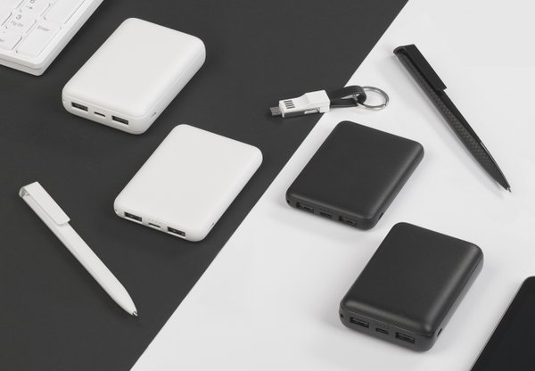 Зарядное устройство "Compact", 5000 mAh, белый - Зарядное устройство "Compact", 5000 mAh, белый белый