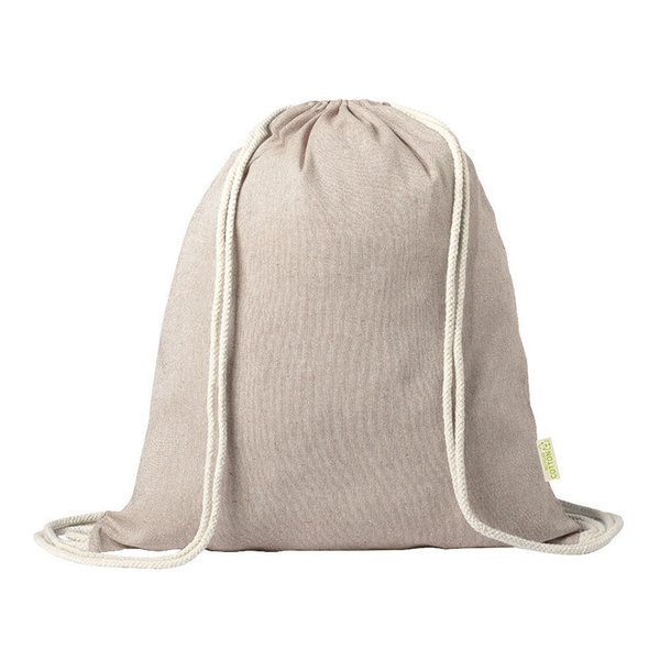 Рюкзак KONIM из переработанного хлопка - Рюкзак KONIM, бежевый, 42x38 см, 100% переработанный хлопок, 120 г/м2
