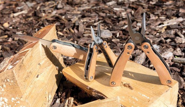 Мини-мультитул Wood, коричневый - Мини-мультитул Wood, коричневый
