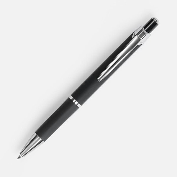 Ручка шариковая Chromos Soft Touch, черная