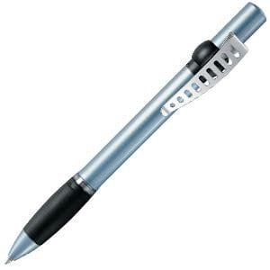 Ручка шариковая с грипом ALLEGRA METAL - ALLEGRA METAL, ручка шариковая, голубой, металл