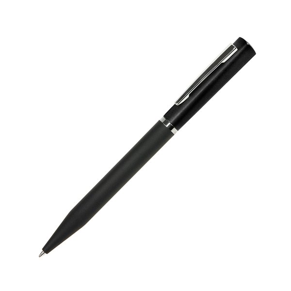 Ручка шариковая M1, пластик, металл, покрытие soft touch - M1, ручка шариковая, черный, пластик, металл, софт-покрытие