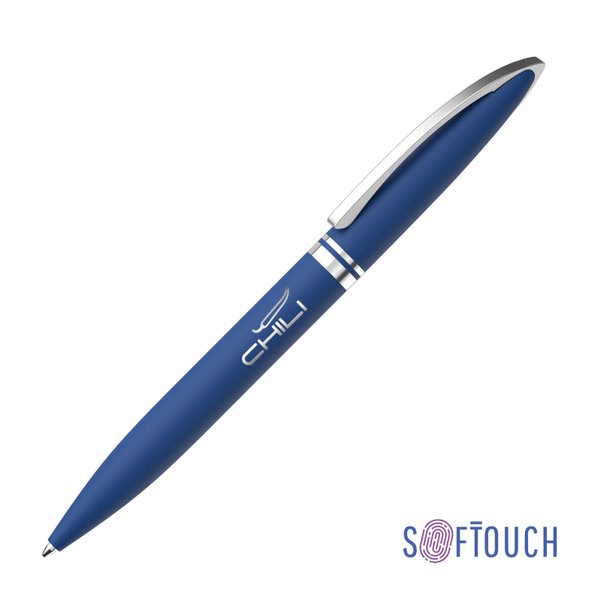 Ручка шариковая "Rocket", покрытие soft touch - Ручка шариковая "Rocket", покрытие soft touch темно-синий