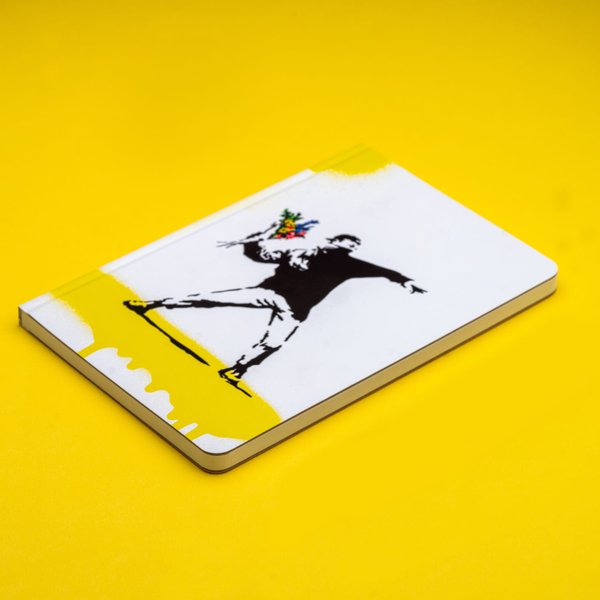 Блокнот линованный Pininfarina Banksy - Блокнот линованный Pininfarina Banksy Метатель цветов из каменной бумаги, А5