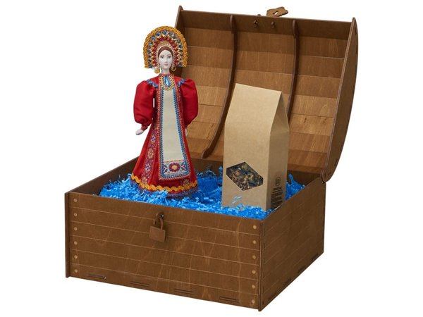 Подарочный набор: кукла фарфоровая, чай «Малина с мятой» - Подарочный набор: кукла фарфоровая, чай «Малина с мятой»