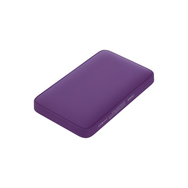 Внешний аккумулятор с подсветкой Анкор (Ancor) 5000 mAh, фиолетовый
