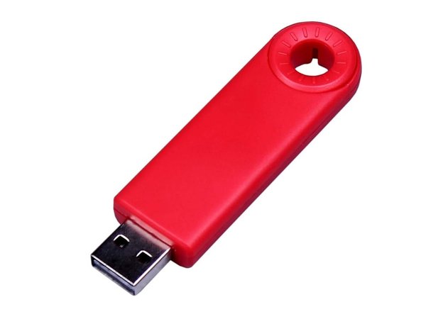 USB 2.0- флешка промо на 32 Гб прямоугольной формы, выдвижной механизм - USB 2.0- флешка промо на 32 Гб прямоугольной формы, выдвижной механизм