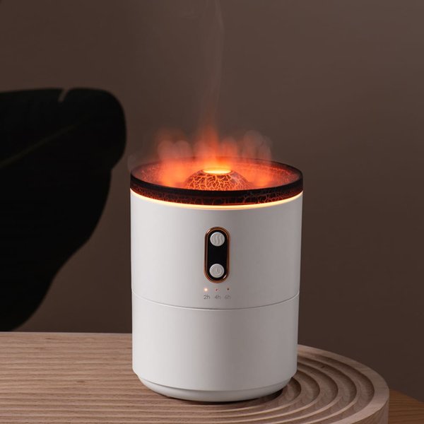 Светодиодный USB увлажнитель Volcano, белый - Светодиодный USB увлажнитель Volcano, белый
