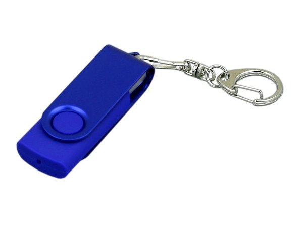 USB 2.0- флешка промо на 32 Гб с поворотным механизмом и однотонным металлическим клипом - USB 2.0- флешка промо на 32 Гб с поворотным механизмом и однотонным металлическим клипом