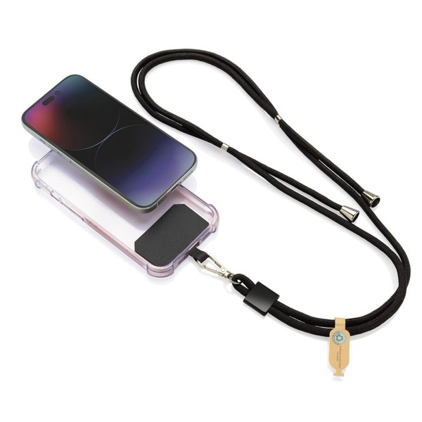 Ремешок-держатель для телефона CarryLoop из rPET RCS - Ремешок-держатель для телефона CarryLoop из rPET RCS
