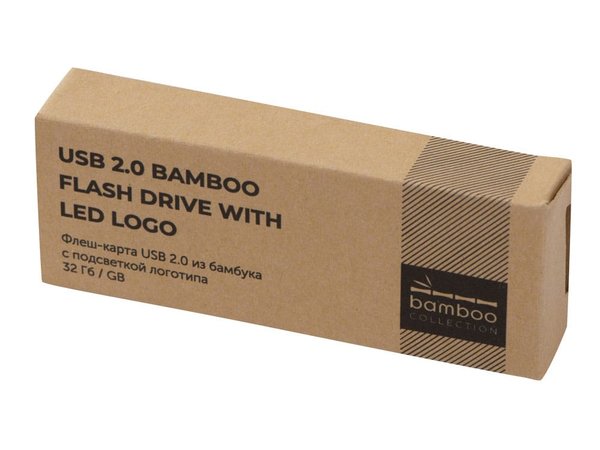USB 2.0- флешка на 32 Гб c подсветкой логотипа «Bamboo LED» - USB 2.0- флешка на 32 Гб c подсветкой логотипа «Bamboo LED»
