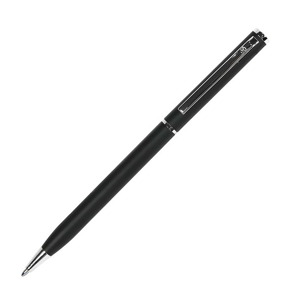 Ручка шариковая SLIM SILVER - SLIM, ручка шариковая, чёрный/хром, металл