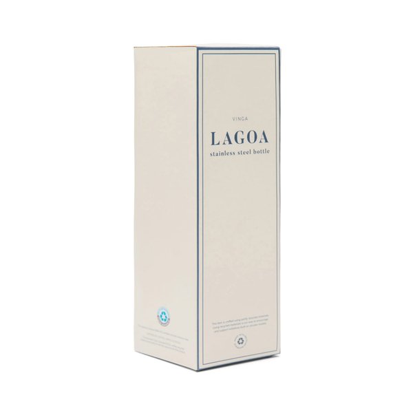 Термобутылка VINGA Lagoa из нержавеющей стали RCS SS, 600 мл - Термобутылка VINGA Lagoa из нержавеющей стали RCS SS, 600 мл
