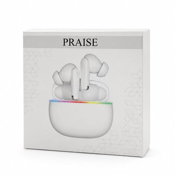 Наушники беспроводные Bluetooth Praise, белые - Наушники беспроводные Bluetooth Praise, белые