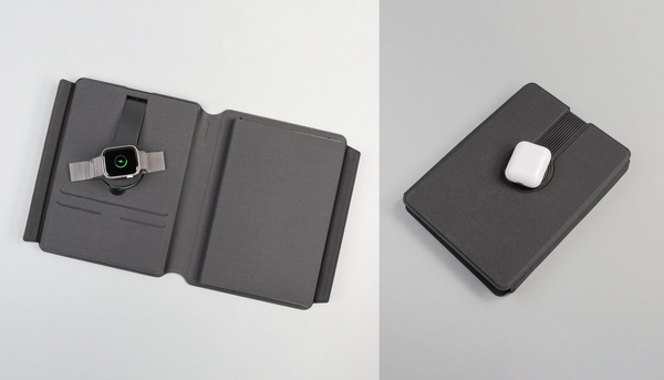 Папка А5 с беспроводным (10W) зарядным устройством 5000 mAh, с MagSafe и блокнотом - Папка А5 с беспроводным (10W) зарядным устройством 5000 mAh, с MagSafe и блокнотом черный