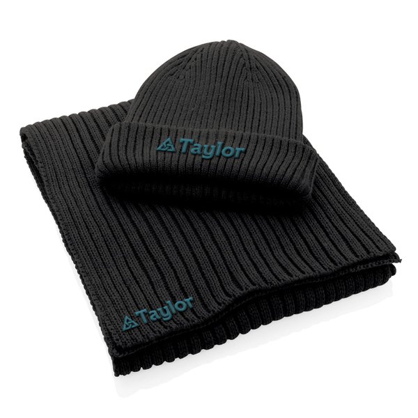 Вязаный шарф Impact из Polylana® AWARE™, 180x25 см - Вязаный шарф Impact из Polylana® AWARE™, 180x25 см