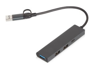 usb-хаб «command» с коннектором 2-в-1 usb-c и usb-a, 2.0/3.0