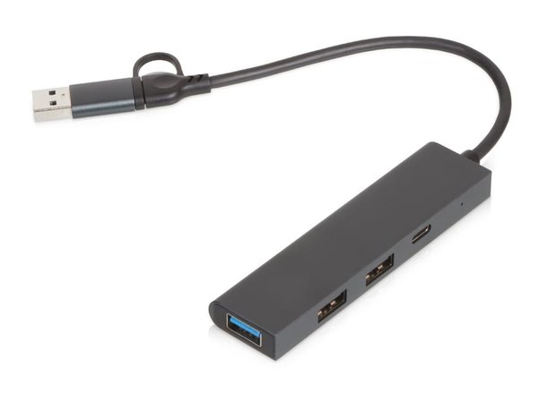 USB-хаб «Command» с коннектором 2-в-1 USB-C и USB-A, 2.0/3.0 - USB-хаб «Command» с коннектором 2-в-1 USB-C и USB-A, 2.0/3.0