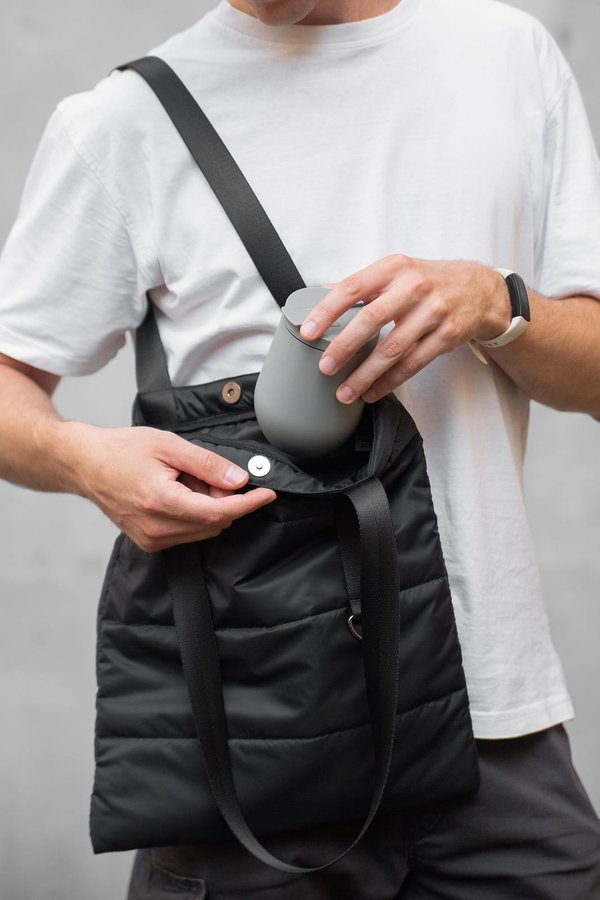 Шоппер Superbag Bubble, стёганый, с магнитной кнопкой - Шоппер Superbag Bubble, стёганый, с магнитной кнопкой (черный)