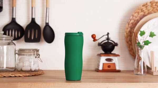 Термостакан "Монтана" 400 мл, покрытие soft touch - Термостакан "Монтана" 400 мл, покрытие soft touch зеленый