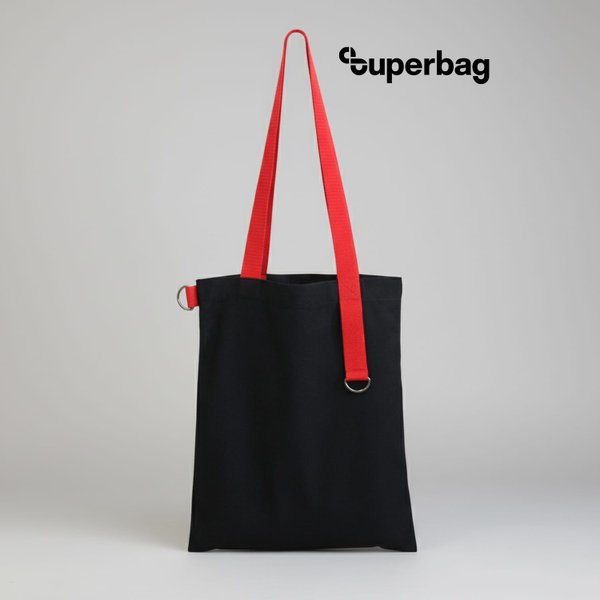 Шоппер Superbag black - Шоппер Superbag black (чёрный с красным)