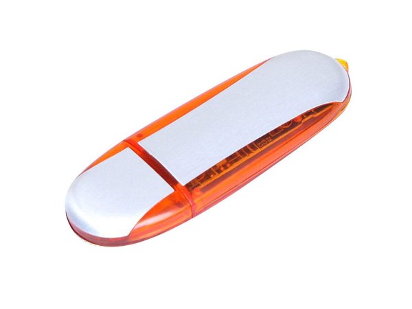 USB 2.0- флешка промо на 8 Гб овальной формы - USB 2.0- флешка промо на 8 Гб овальной формы