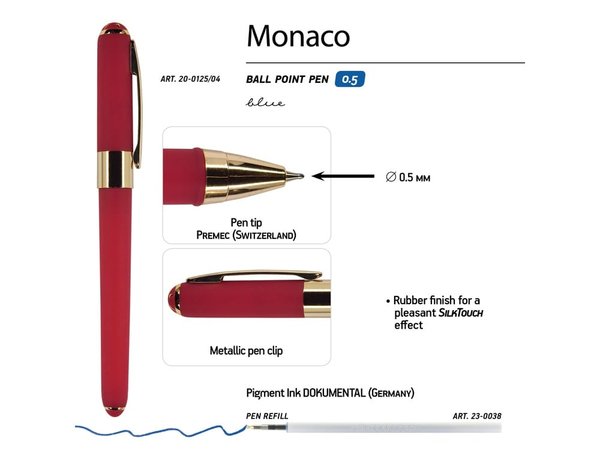 Ручка пластиковая шариковая «Monaco» - Ручка пластиковая шариковая «Monaco»
