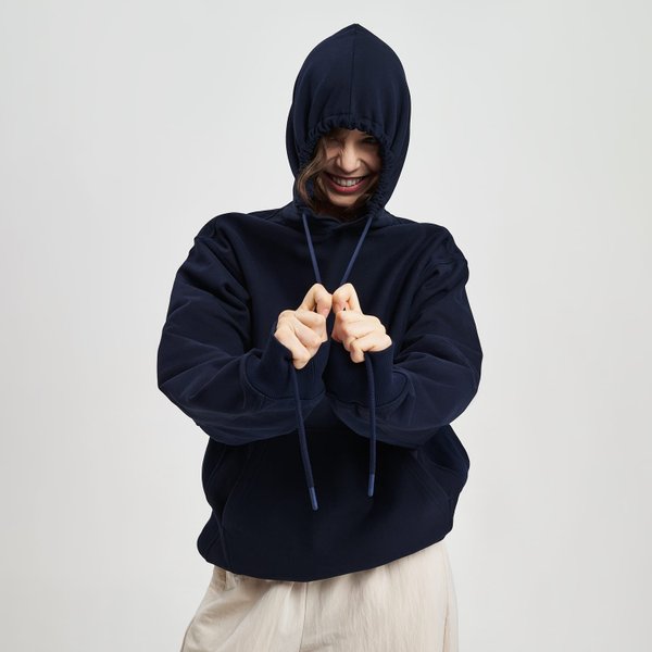 Худи релакс унисекс Адвенче (Adventure), темно-синий, размер 3XL/4XL