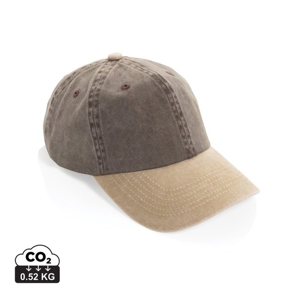 Бейсболка BEAU AWARE™ из двухцветной хлопковой саржи, 6 клиньев, 270 г/м² - Бейсболка BEAU AWARE™ из двухцветной хлопковой саржи, 6 клиньев, 270 г/м²