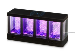 часы с led-подсветкой и беспроводной зарядкой «cyber», 10 вт