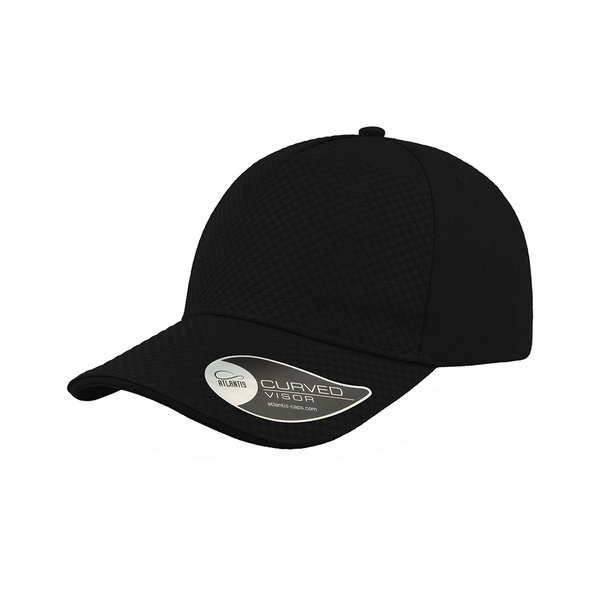 Бейсболка GEAR, 5 клиньев, застежка на липучке - Бейсболка "GEAR", 5 клиньев, застежка на липучке, черный, ткань1:100% х/б, ткань2:100%п/э, 260