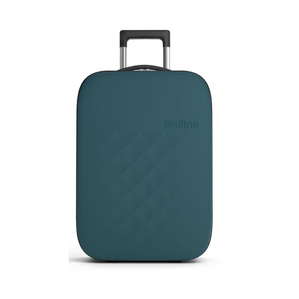 Чемодан складной Rollink Vega II 55x40x20 см, 2 колеса - Чемодан складной Rollink Vega II 55x40x20 см, 2 колеса, сине-зеленый