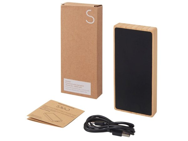 Внешний аккумулятор с подсветкой лого и солнечной панелью «Reedia S1», 10000 mAh - Внешний аккумулятор с подсветкой лого и солнечной панелью «Reedia S1», 10000 mAh