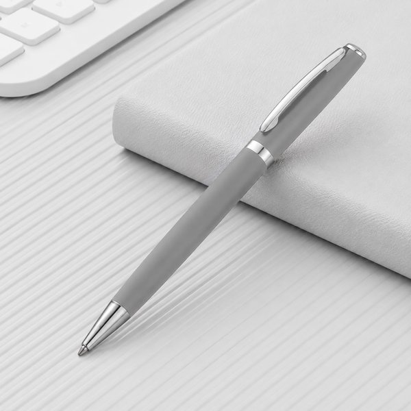 Ручка металлическая soft-touch шариковая «Flow» - Ручка металлическая soft-touch шариковая «Flow»