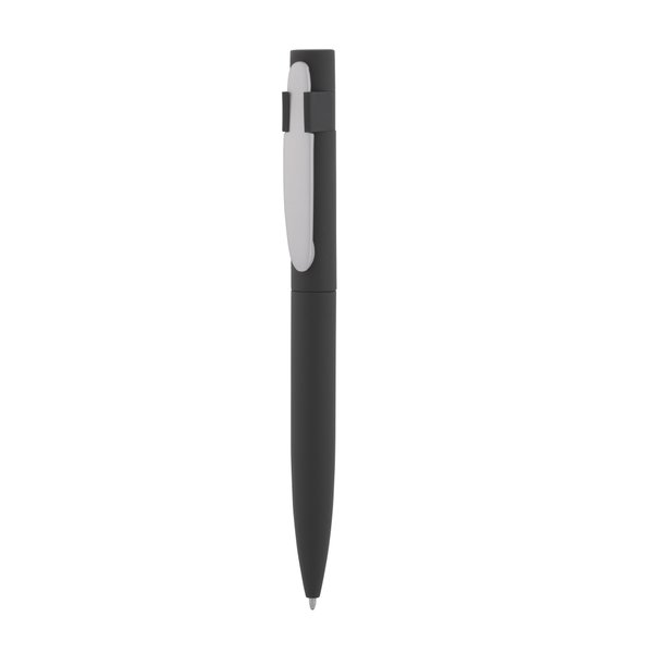 Ручка шариковая "Lip", покрытие soft touch - Ручка шариковая "Lip", покрытие soft touch черный с серебром