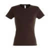 Футболка "Miss", шоколадный_2XL, 100% х/б, 150 г/м2